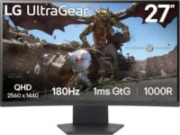 LG 27" 27GS60QC-B UltraGear 16:9 QHD VA Ívelt Gaming Monitor - Fekete