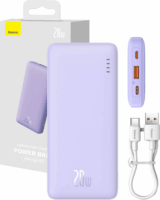 Baseus Airpow Powerbank USB-A + Type-C 10000mAh 20W - Lila