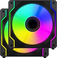 Ventaris VGCF120-2F Tempest RGB PWM Számítógép Hűtő Ventilátor 2db - Fekete