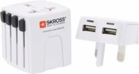 Skross MUVUSB-2-4-A 2xUSB Világutazó Hálózati Adapter 2xUSB-A - Fehér