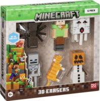 Mojang Studios 6 darabos Deluxe Minecraft 3D radírfigura készlet 5cm - B Verzió