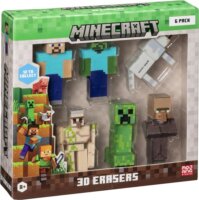 Mojang Studios 6 darabos Deluxe Minecraft 3D radírfigura készlet 5cm - A Verzió