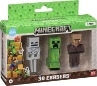 Mojang Studios 3 darabos Minecraft 3D radírfigura készlet - D Verzió