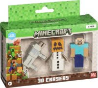 Mojang Studios 3 darabos Minecraft 3D radírfigura készlet - B Verzió