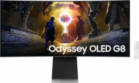 Samsung 34" LS34DG850SUXEN Odyssey G8 G85SD 21:9 UWQHD OLED Ívelt Gaming Monitor - Ezüst