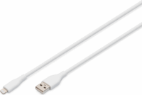 Assmann AK-600108-020-W USB-A apa - Lightning apa 2.0 Adat és töltő kábel 2m - Fehér