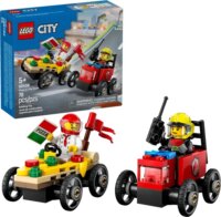 LEGO® City: 60458 - Pizzásautó vs. tűzoltóautó versenyautós csomag