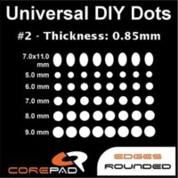 Corepad Skatez Univerzális DIY Pöttyök 0.85mm Egértalp készlet - Fehér