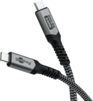 Goobay 74213 USB-C apa - USB-C apa Adat és töltő kábel 1.8m - Szürke