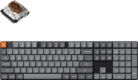 Keychron K5 Max K5M-H3 Gateron LP Brown Switch Mechanikus Wireless USB-C Billentyűzet DE - Szürke