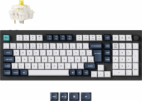 Keychron Q5 Max Q5M-M4 Gateron Jupiter Banana Switch Wireless USB-C Billentyűzet DE - Fekete/Fehér