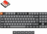 Keychron K13 Max K13M-H1 Gateron LP Red Switch Wireless USB-C Billentyűzet DE - Szürke