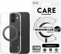 PanzerGlass Care Feature Kickstand Apple iPhone 16 Magsafe tok - Átlátszó / Fekete