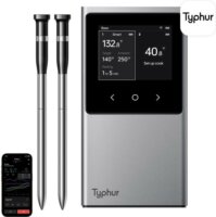 Typhur Sync Dual Wireless Smart Húshőmérő 14 cm - Fekete / Ezüst