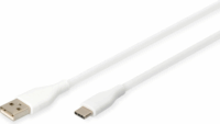 Digitus USB-A apa - USB-C apa 2.0 Adat és töltő kábel 0,5m - Fehér