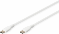 Digitus USB-C apa - USB-C apa 2.0 Adat és töltő kábel 1m - Fehér