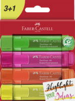 Faber-Castell TL 46 SF 1-5mm Szövegkiemelő készlet - Vegyes színek (4 db / csomag)