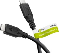 Goobay 74188 USB-C apa - USB-C apa 4.0 Adat és töltő kábel 1.5m - Fekete