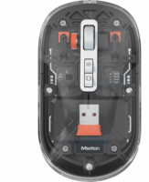 MeeTion BTM005 Bluetooth + RF Wireless Egér - Átlátszó fekete