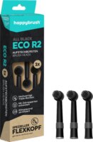 Happybrush ECO R2 Elektromos fogkefe Pótfej - Fekete (3db)