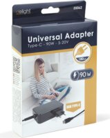 Delight 55062 Univerzális Laptop Töltő Adapter 1,8m (90W / USB-C) - Fekete