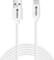 Sandberg USB-C apa - USB-A apa 2.0 Adat- és töltőkábel 2m - Fehér