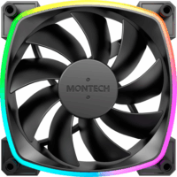 Montech AX120 120mm PWM RGB Rendszerhűtő ventilátor - Fekete