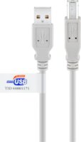 goobay 50833 USB-A apa - USB-B apa Adat kábel 5m - Szürke