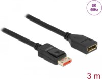 Delock 87072 DisplayPort 2.0 apa - DisplayPort 2.0 anya Hosszabbító kábel 3m - Fekete