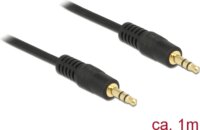 Delock 83744 3.5mm Jack apa 3.5mm Jack apa Audio Kábel 1 m - Fekete