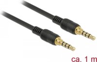 Delock 85595 3,5mm Jack apa - 3,5mm Jack apa Audio kábel 1m - Fekete