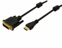 Logilink CH0013 HDMI 1.4 apa - DVI-D apa Kábel 3m - Fekete