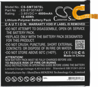 Cameron Sino CS-SMT307SL Samsung EB-BT307ABY Tablet akkumulátor 4800 mAh