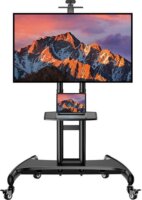 Perlesmith PSTVMC05-US 32"-82" LCD TV / Monitor gurulós padló tartó állvány - Fekete