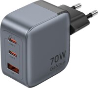 Vention GaN USB-C+C+A Hálózati Gyorstöltő Adapter 70W - Szürke