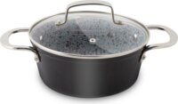 Lamart LT1276 Aluminium Lábas Üveg fedővel Ø 24cm 1,6L - Fekete