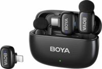 Boya Mini-12 Lightning/USB-C Wireless mikrofon készlet - Fekete