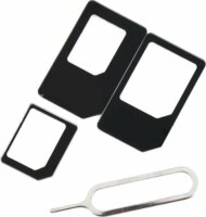 Swissten 85002300 SIM és Micro SIM Adapter - Fekete