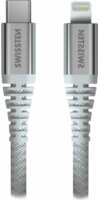 Swissten 71541013 USB-C apa - Lightning apa Kevlár Adat- és töltőkábel 1,5m - Fehér