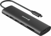 Swissten 44040202 Multifunkcionális USB-C 100W 7-port HUB