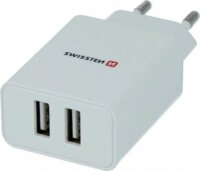 Swissten 22034000BOX 2xUSB-A Hálózati Töltő Dokkoló 10W - Fehér