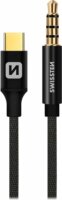 Swissten 73501303 USB-C apa - 3.5mm jack apa Kábel 1,5m - Fekete