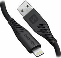 Swissten 71533010 USB-C apa - Lightning apa Adat és töltő kábel 1.5m - Fekete