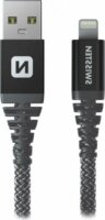 Swissten 71543010 Kevlár USB-A apa - Lightning apa Adat és töltő kábel 1.5m - Fekete