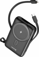 Swissten 22013933 USB-C / Lightning / Magsafe Powerbank Integrált Kábellel 10000mAh 20W - Fekete