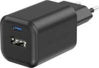 Swissten 22071310 USB-A / USB-C Hálózati Gyorstöltő Adapter 45W - Fekete