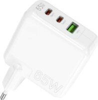 Yooup NC67-G USB-A / 2x USB-C Hálózati Gyorstöltő Adapter 65W - Fehér