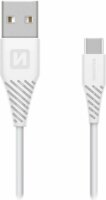 Swissten 71506020BOX USB-A apa - USB-C apa Adat- és töltőkábel 1.2m - Fehér