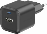 Swissten 22071210 USB-A / USB-C Hálózati Gyorstöltő Adapter 35W - Fekete