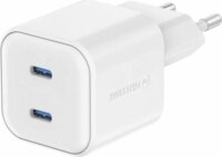 Swissten 22071510 2xUSB-C Hálózati Töltő Adapter 20W - Fehér